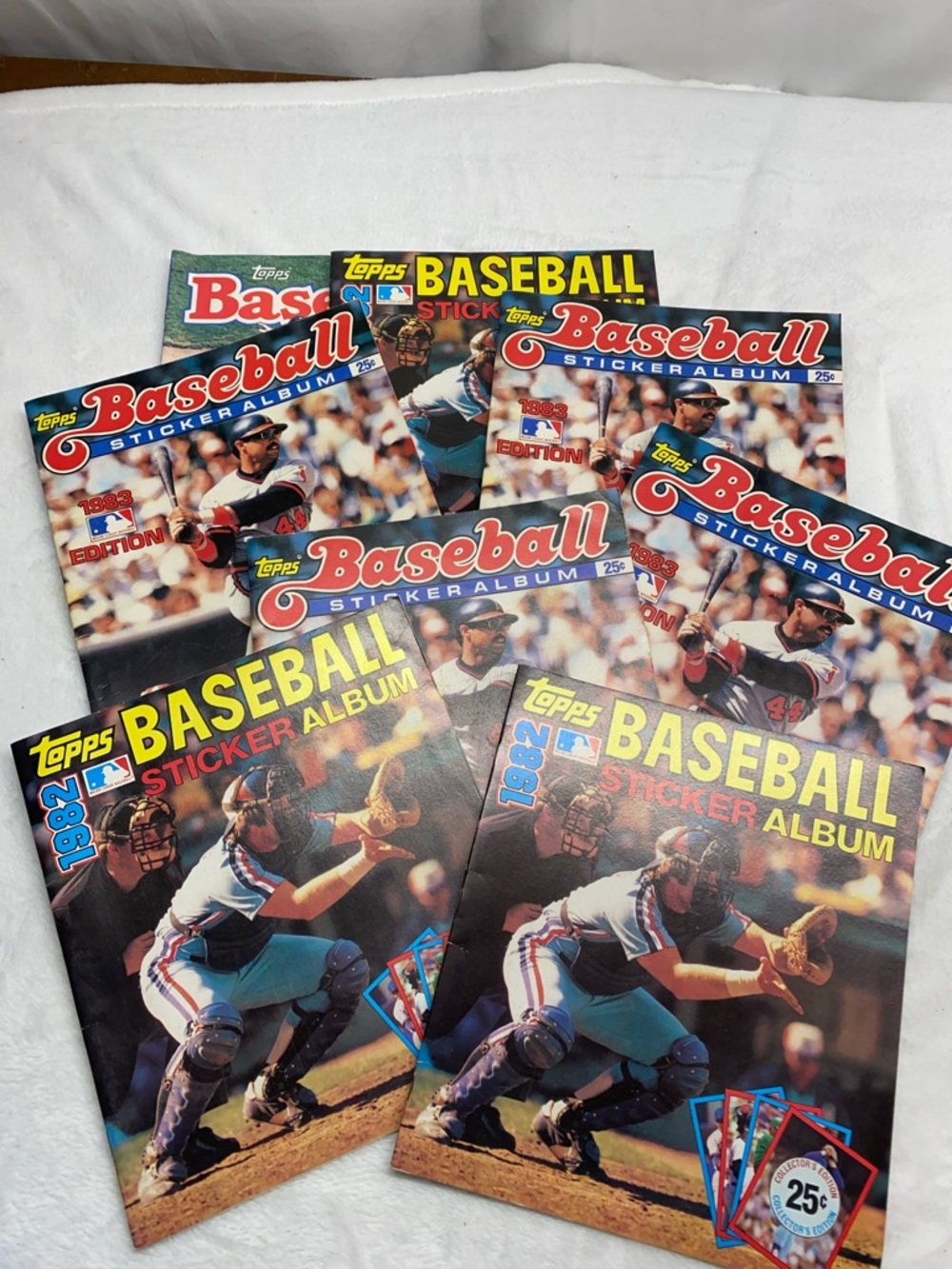 Vintage Topps Baseball Sticker Album Lot 1982&83  With Some Stickers
